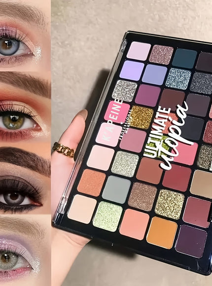 KissICON 06# Kapeine 40 Color Pro Eyeshadow Glossy