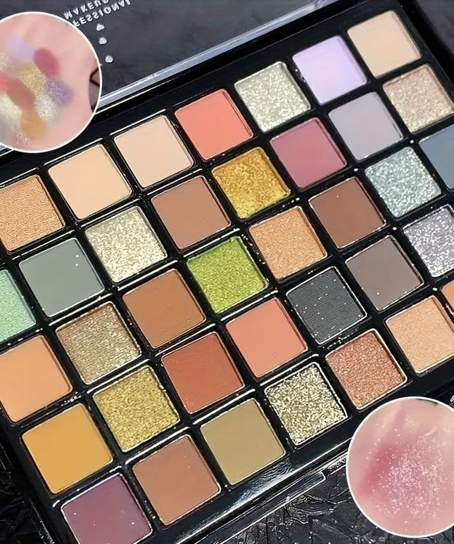 KissICON 06# Kapeine 40 Color Pro Eyeshadow Glossy