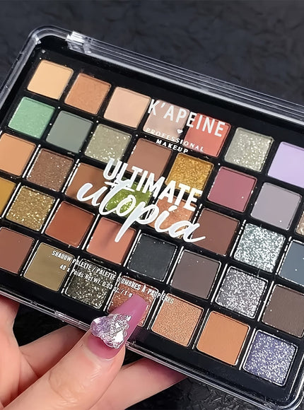 KissICON 06# Kapeine 40 Color Pro Eyeshadow Glossy