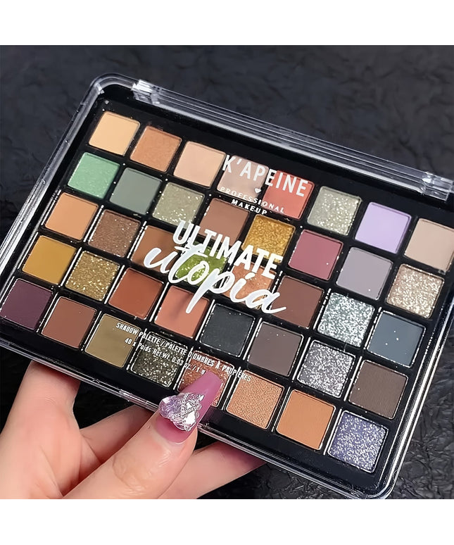 KissICON 06# Kapeine 40 Color Pro Eyeshadow Glossy