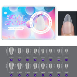KissICON 08 Frosted Almond Nails Press On Acrylic Tips -