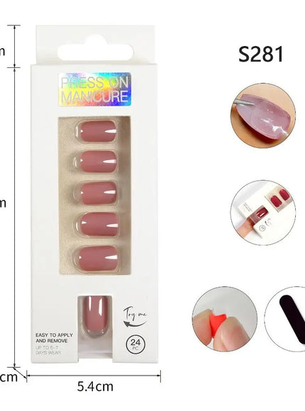 KissICON 08 KissIcon Nails Art Fake Nail Tips Coffin Set