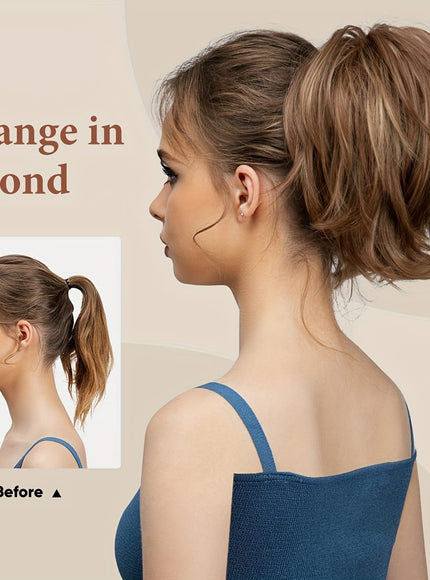 KissIcon Claw Clip Bun Hair Extensions - Bendable