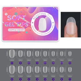 KissICON 09 Frosted Almond Nails Press On Acrylic Tips -