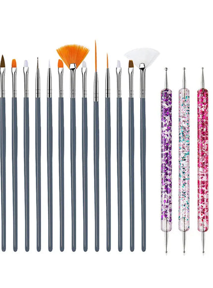 KissICON 09 KissIcon Nail Art Brush Set - Multi Tool