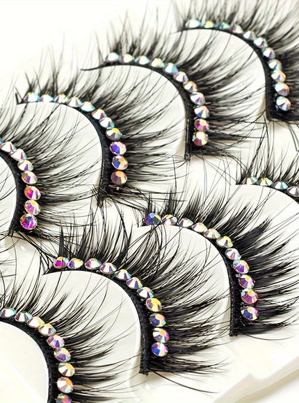 KissIcon False Eyelashes With Glitter For Stage -