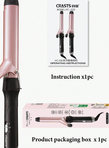CRASTS CRASTS Star Maker 32Mm Large Barrel Curling Iron, Suitable for Creating Big Curls, Outward or Inward, One-Touch Switch HC-032, Convenient to Carry for Home or Travel Hairstyling