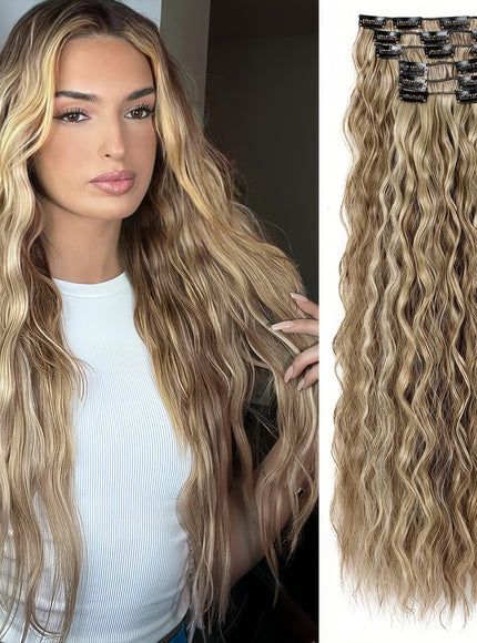 16 Black Clips For Synthetic Curls - Soft