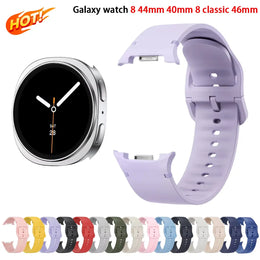 KissICON 1:1 Sport Band for Samsung Galaxy watch 9 8 44mm 40mm 8 classic 46mm Wrist Replacement Belt Bracelet Correa Galaxy watch8 Straps