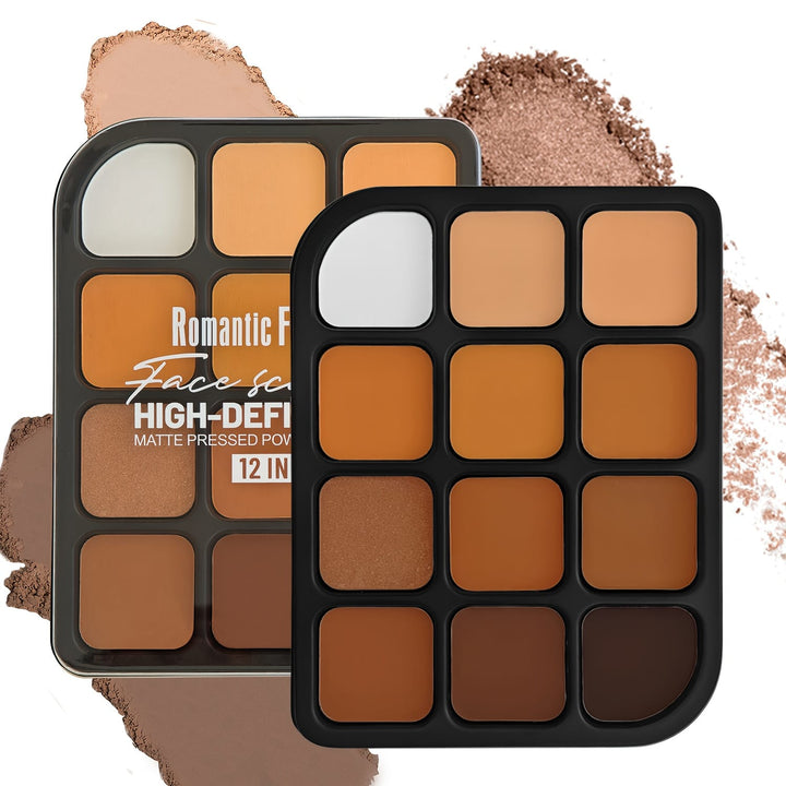 12color Matte Glossy Face Makeup Set – Contour Highlight
