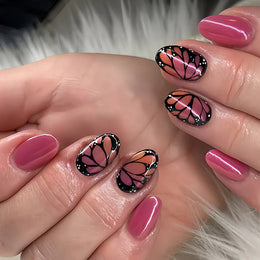 KissICON 1 24PCS Fake Nails Press on Nails Almond Shape