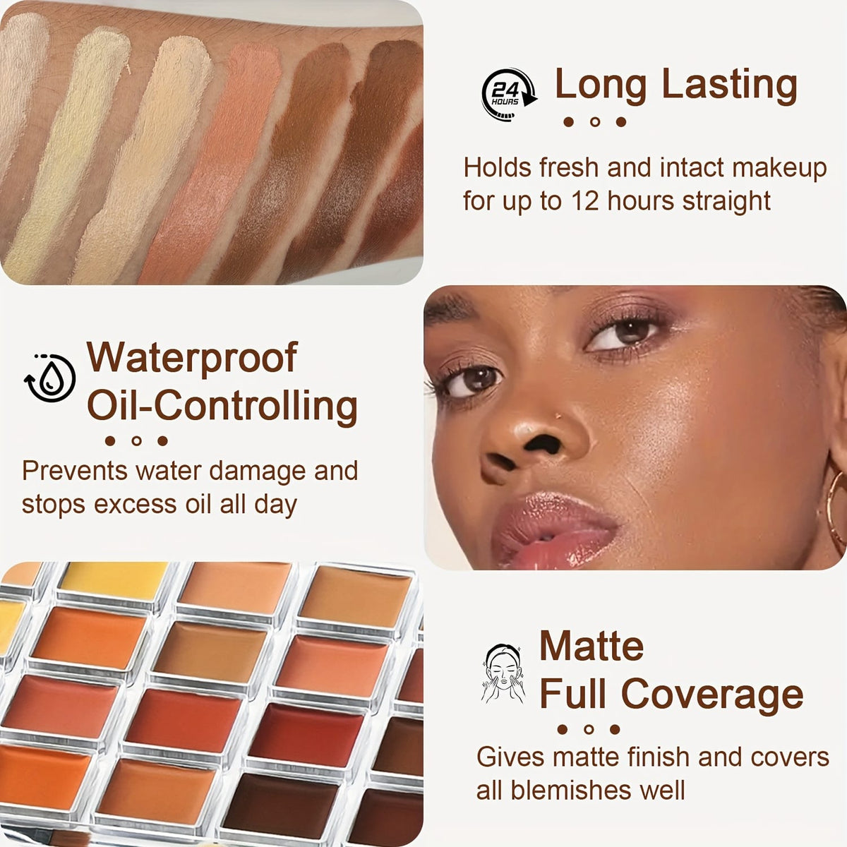 KissICON 1 28color Full Coverage Waterproof Matte Concealer