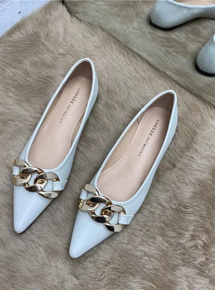 KissICON 1 / 36 Flat Shoes for Women Spring Summer New Metal