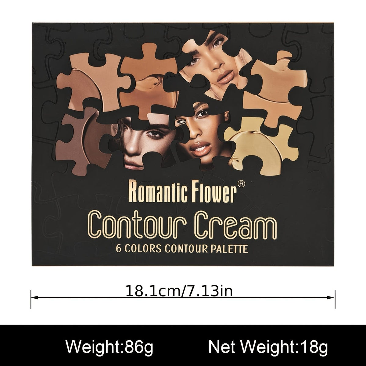 KissICON 1 6color Contour Cream Palette Full Coverage