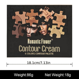 KissICON 1 6color Contour Cream Palette Full Coverage
