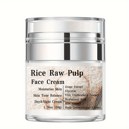 KissICON 1.76 Oz (50g) Rice Pulp Face Cream Hyaluronic Acid Grape Extract