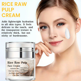 KissICON 1.76 Oz (50g) Rice Pulp Face Cream Hyaluronic Acid Grape Extract