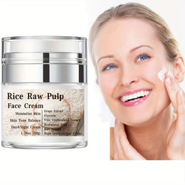 KissICON 1.76 Oz (50g) Rice Pulp Face Cream Hyaluronic Acid Grape Extract