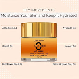 KissICON 1.7oz KissIcon Vitamin C Face Cream Hyaluronic Infused -