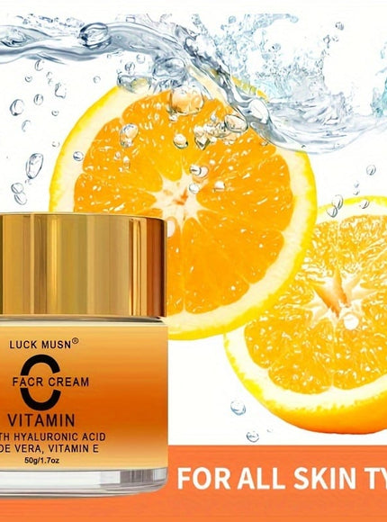 KissICON 1.7oz KissIcon Vitamin C Face Cream Hyaluronic Infused -