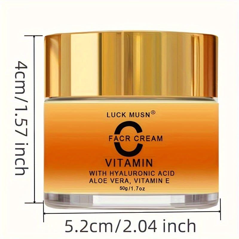 KissICON 1.7oz KissIcon Vitamin C Face Cream Hyaluronic Infused -