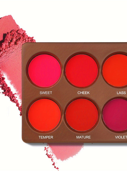 KissICON 1 Berry Matte Blush Palette Longlasting All