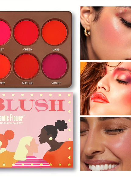 KissICON 1 Berry Matte Blush Palette Longlasting All