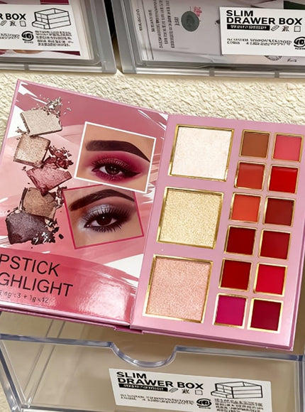 KissICON 1 Bookstyle Makeup Palette Eyeshadow Blush Concealer