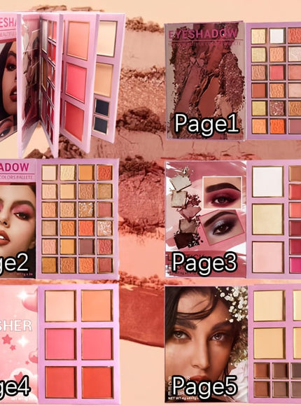 KissICON 1 Bookstyle Makeup Palette Eyeshadow Blush Concealer