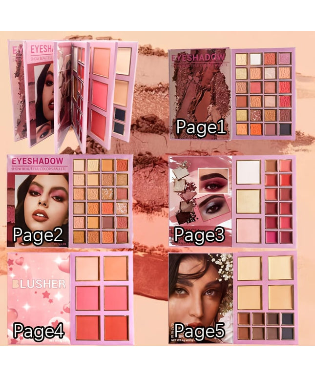 KissICON 1 Bookstyle Makeup Palette Eyeshadow Blush Concealer
