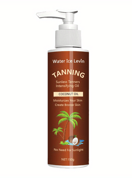 KissICON 1 Bottle Deep Tan Coconut Oil Waterproof Lasting