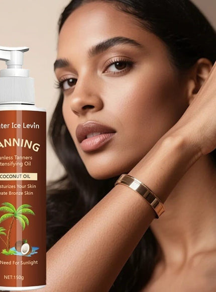 KissICON 1 Bottle Deep Tan Coconut Oil Waterproof Lasting