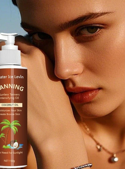 KissICON 1 Bottle Deep Tan Coconut Oil Waterproof Lasting