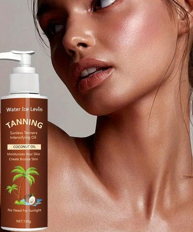 KissICON 1 Bottle Deep Tan Coconut Oil Waterproof Lasting