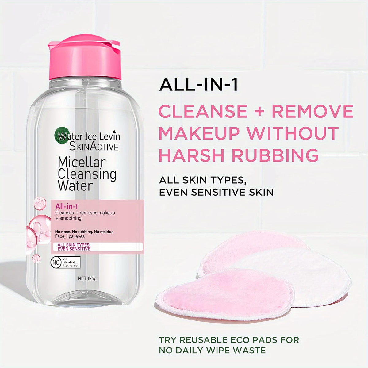 KissICON 1 Bottle Gentle Micellar Cleansing Water Travelready Makeup