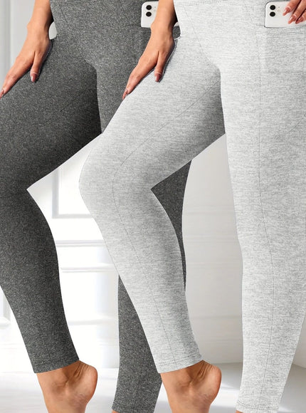 jkthpu-45 1 dark heather grey 1 light heather grey / UK 16 Plus Size - Two-piece set - Plus Size