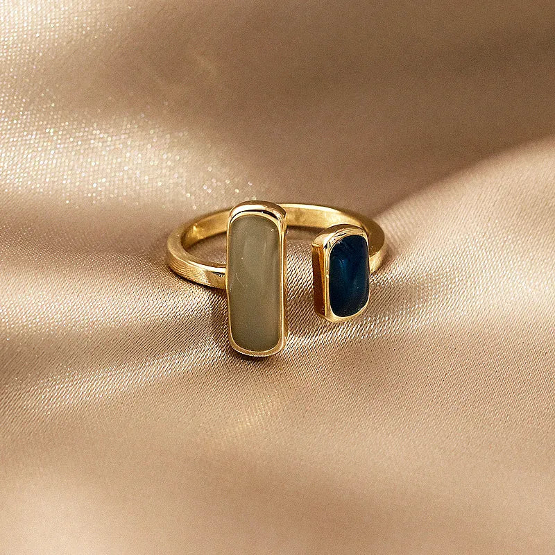 KissICON 1 Kissicon Colorful Drip Glaze Ring – Adjustable Gold