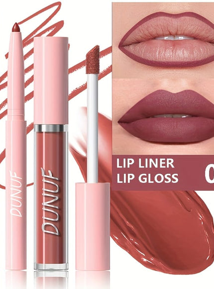 KissICON 1# KissIcon Matte Lip Set Lipstick Lipliner - Waterproof