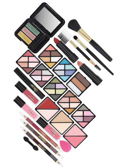 KissICON 1 Luxe Vegan Makeup Vanity Case – 73piece Gold Travel