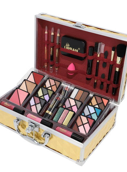KissICON 1 Luxe Vegan Makeup Vanity Case – 73piece Gold Travel