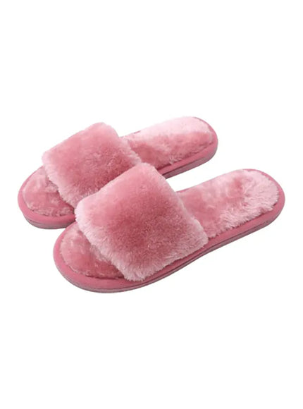 KissICON 1 Pair Women Slippers New Fashion Plush Shallow