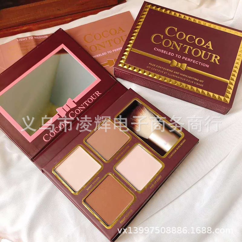 KissICON 1 pcs KissIcon 4 Colors Eyeshadow Palette With Brush Long