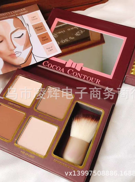 KissICON 1 pcs KissIcon 4 Colors Eyeshadow Palette With Brush Long