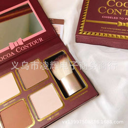 KissICON 1 pcs KissIcon 4 Colors Eyeshadow Palette With Brush Long