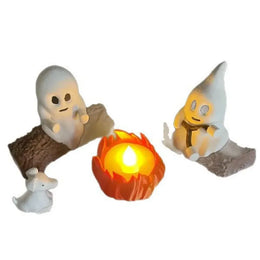 KissICON 1 Set Halloween Ghost Campfire Decor Spooky Outdoor Party Haunted House Props Scary Backyard Scene Gathering Decoration Gift