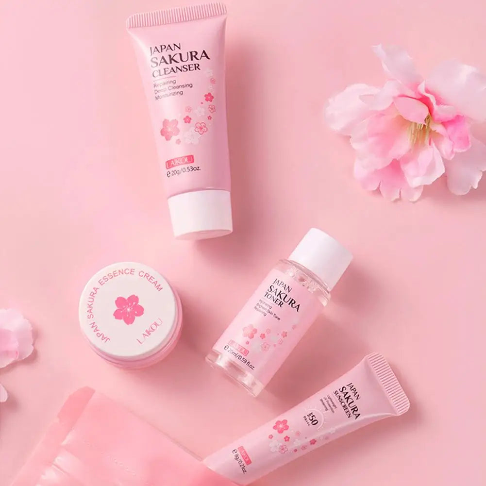 KissICON 1 set KissIcon Sakura Set Cleanser Serum Toner SPF -