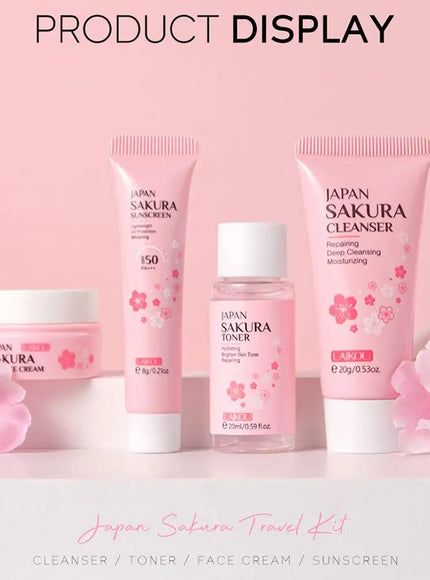 KissICON 1 set KissIcon Sakura Set Cleanser Serum Toner SPF -