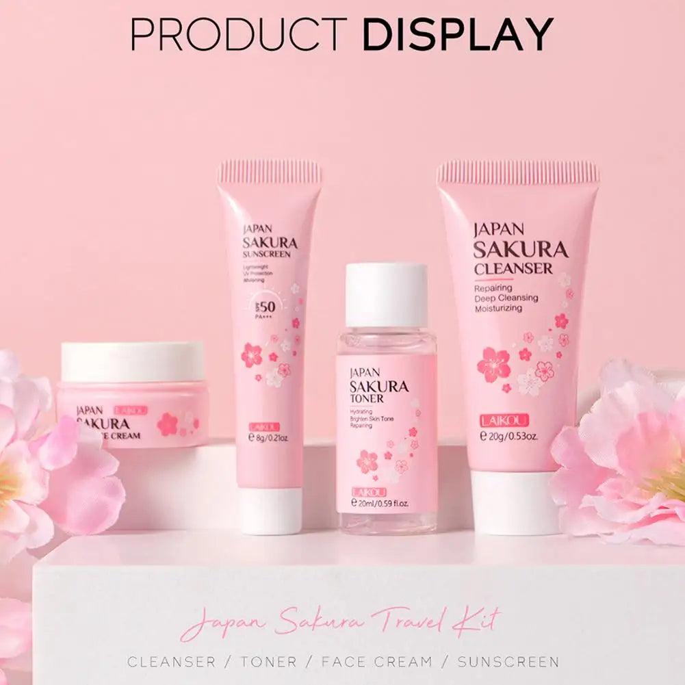 KissICON 1 set KissIcon Sakura Set Cleanser Serum Toner SPF -