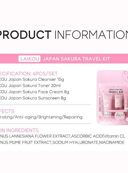 KissICON 1 set KissIcon Sakura Set Cleanser Serum Toner SPF -