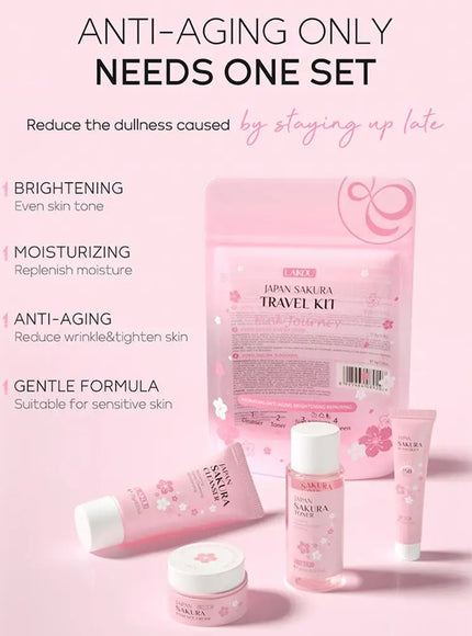 KissICON 1 set KissIcon Sakura Set Cleanser Serum Toner SPF -